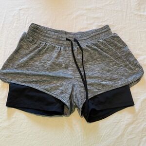 Women's Champion Duo Dry Gray Drawstring Athletic Shorts Size Medium